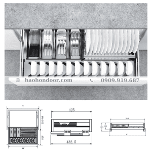 Alternative view of Giá Để Bát Đĩa Tủ Dưới EU132600 - Rộng 600