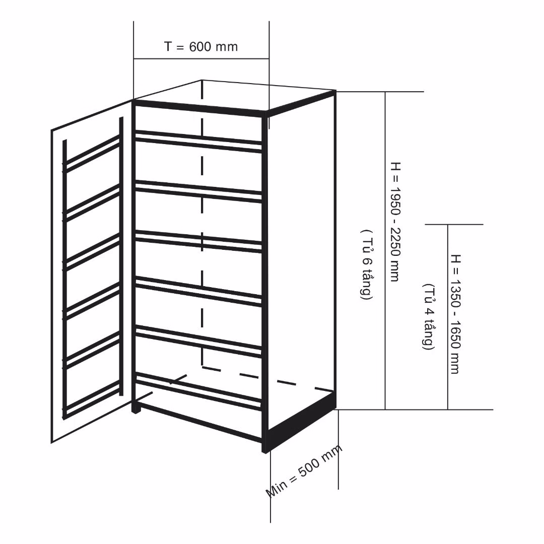 Tủ Đồ Khô - BS304.660PS-1 - BOSSEU 4 Tủ Đồ Khô - BS304.660PS-1 - BOSSEU - Ảnh 2