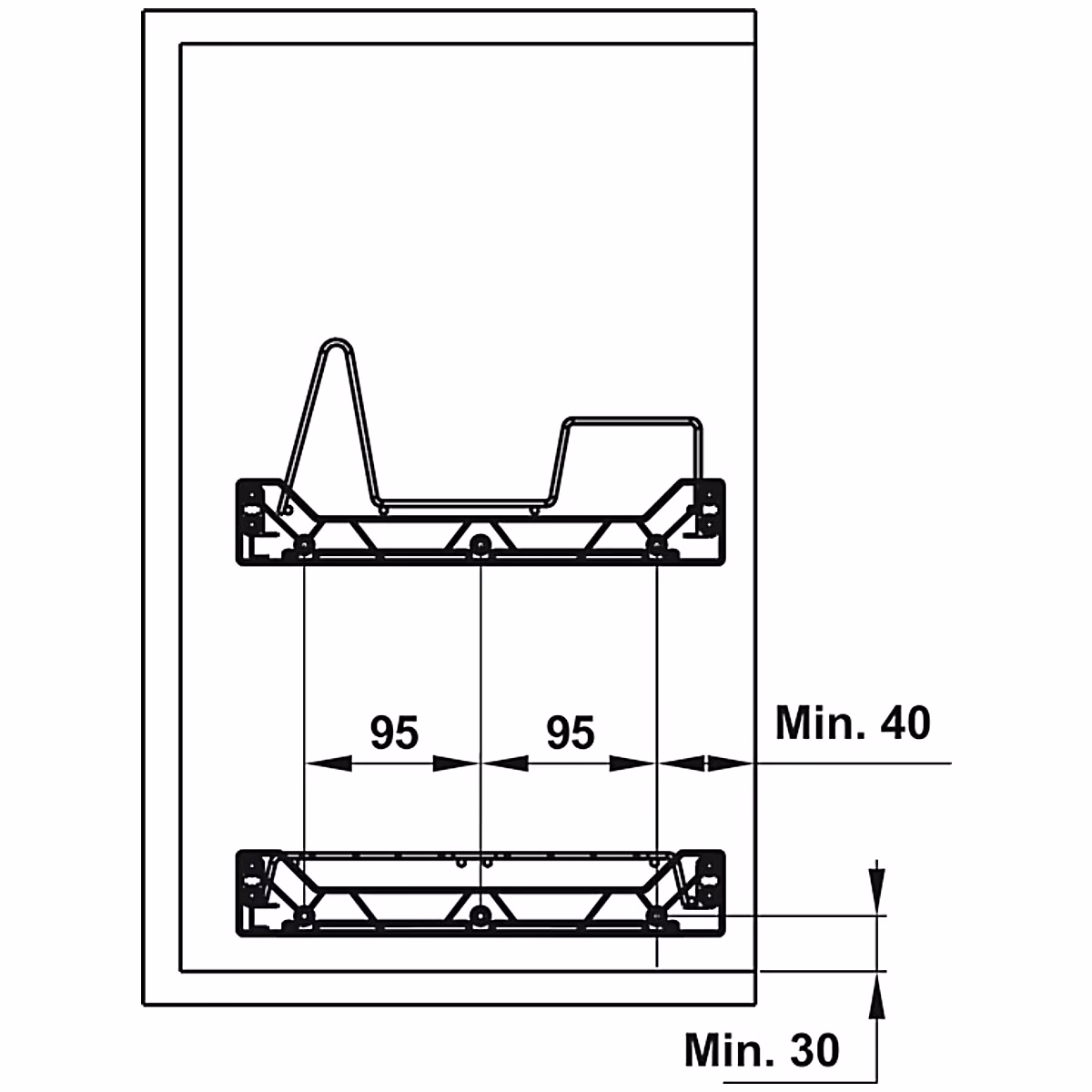 Giá Bát Cố Định - 544.40.003 - PRESTO - HAFELE 4 Giá Bát Cố Định - 544.40.003 - PRESTO - HAFELE - Ảnh 3