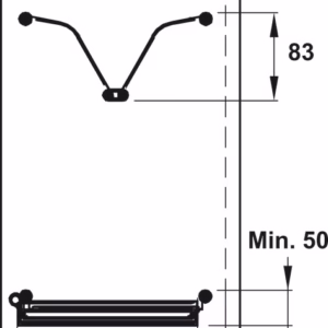 Alternative view of Giá Bát Cố Định - 544.40.034 - PRESTO - HAFELE